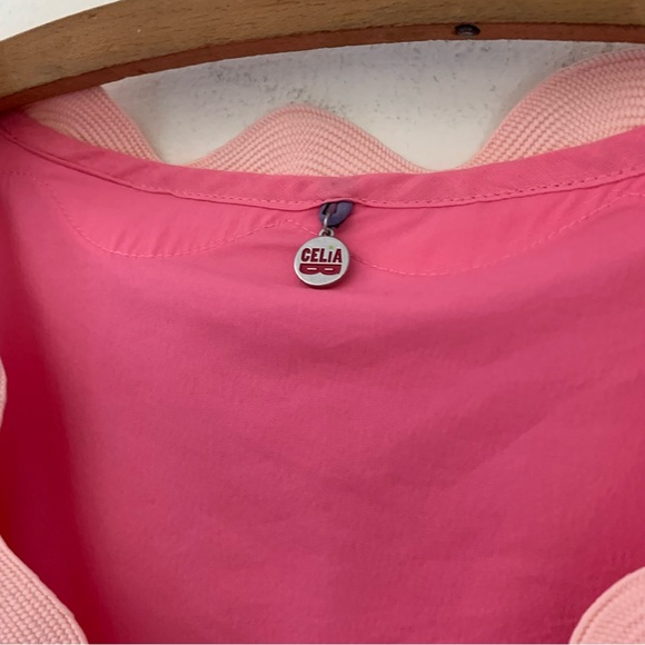 SOLD NWOT CeliaB Piscis Pink RicRac Tiered Dress Sz L - Picture 14 of 14